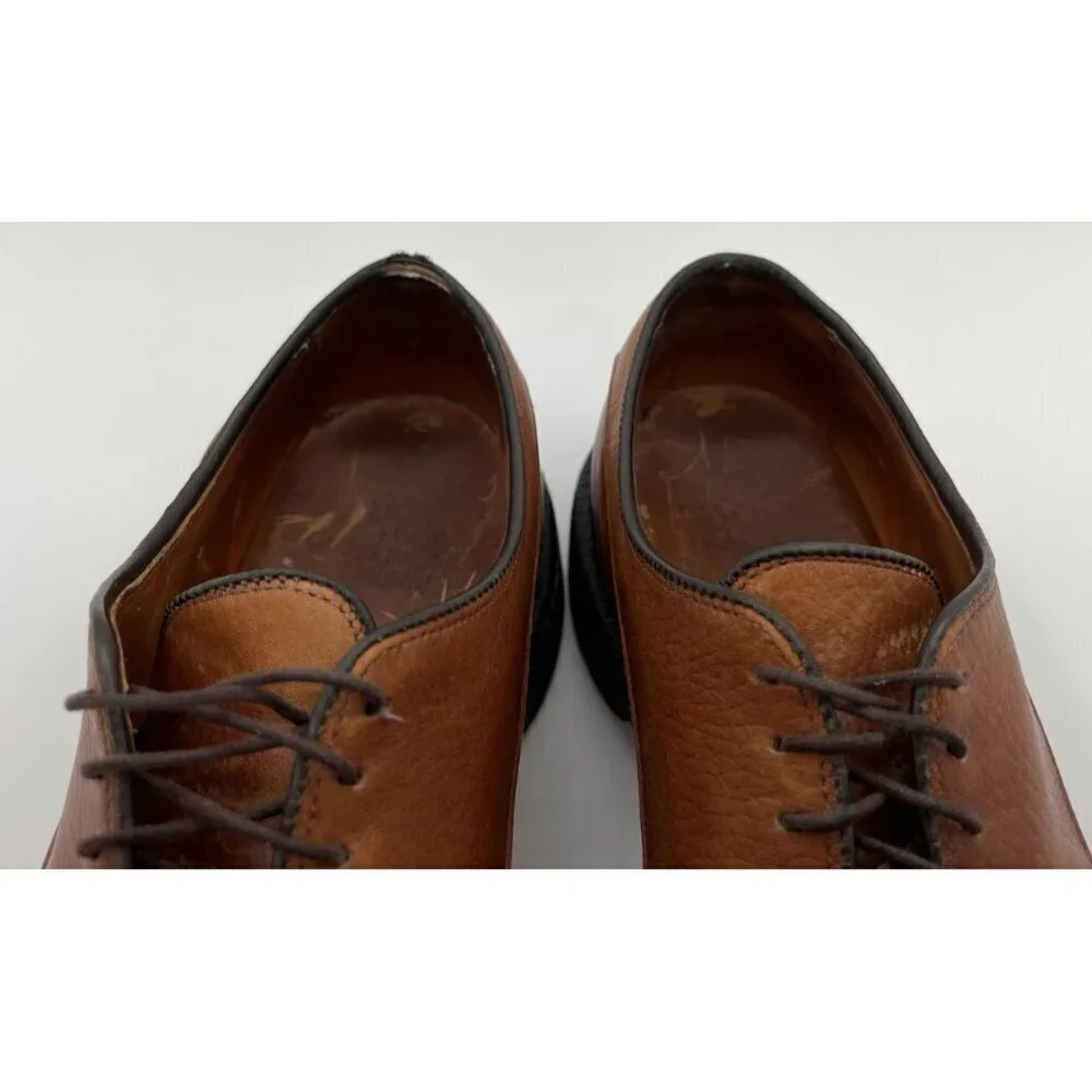 Allen Edmonds Bergland Dress Shoes Mens 7B Brown Leather Oxford Cap Toe Lace Up